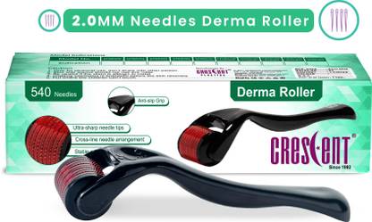 CRESCENT Derma Roller 2.0 MM 540 Needles For face, Skin Rejuvenate, Hair and Beard Growth