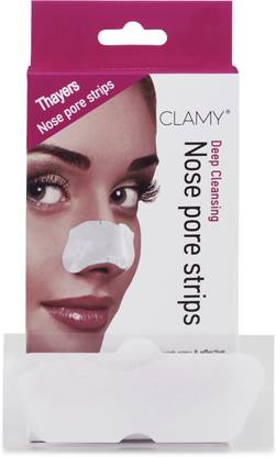 Clamy Deep Cleansing Thayers Nose Pore Strips Removes Blackheads Oil Dirt & Cleanses Pores, 10 Strips- Thayers