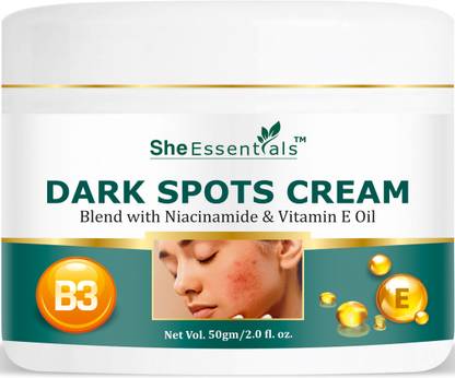She Essentials Dark Spot Corrector Cream W/ Niacinamide & Vitamin E for Acne Spot, Uneven Tone