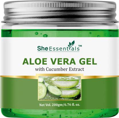 She Essentials Aloe Vera Gel enrich Cucumber & Vitamin E Oil for Fairness
