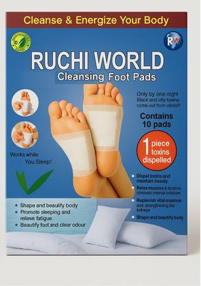 Ruchi World Cleansing Foot Pads [Pack of 10 Patches For 5 day]� Plaster & Patch