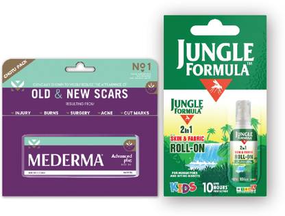 MEDERMA Advanced Plus (5g) & 2 in 1 Jungle formula Mosquito insect Repellent (Combo)
