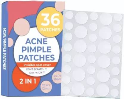 klyish Acne Pimple Patch 36 Units Hydrocolloid Waterproof Patches Absorbs Overnight