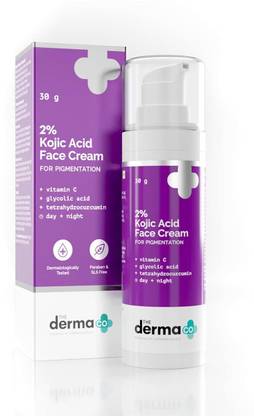 The Derma Co 2% Kojic Acid Cream | Reduces Dark Spots, Pigmentation & Blemishes | Evens Skin Tone | For Men & Women |