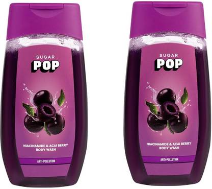 SUGAR POP Niacinamide and Acai Berry Body Wash, Contains Niacinamide, Anti-Pollution