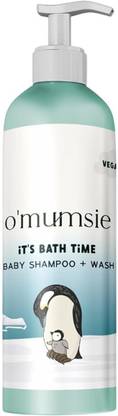 o'mumsie Baby Shampoo + Wash | Tear Free Formula | Baby Wash | 250 Ml|