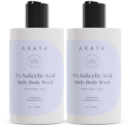 ARATA 1% Salicylic Acid Daily Body Wash | Reduces Bacne and strawberry skin