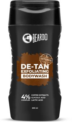 BEARDO De-Tan Exfoliating Body Wash for Men, With Coffee Extracts, Refreshing Fragrance