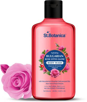 St.Botanica Bulgarian Rose Otto Glow Body Wash for Refreshing, Hydrating & Nourished