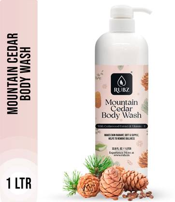 Rubz Mountain Cedar Body Wash|Liquid Soap | Shower Gel |for Hotel, Spa, Salon