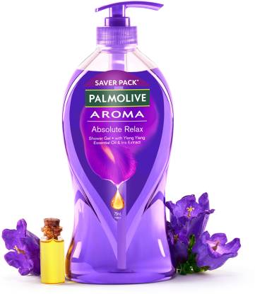 PALMOLIVE Iris & Ylang Ylang Essential Oil Aroma Absolute Relax, Moisturizing Body Wash  (750 ml)