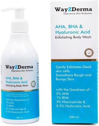 Way2Derma Body Wash, Deep Clean & Smooth Skin, Moisturizing Scrub for Daily Use.