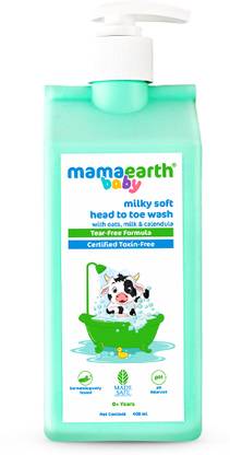 Mamaearth Milky Soft Head to Toe Wash With Oats, Milk & Calendula for Babies | 2-in-1
