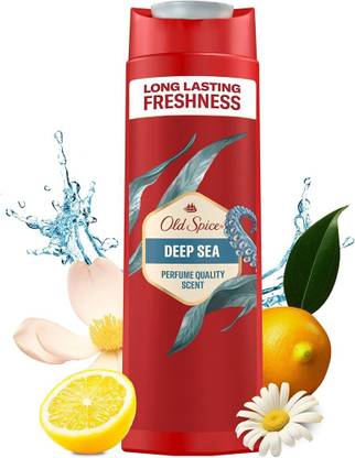 OLD SPICE Deep Sea Shower Gel & Shampoo For Men 400 ml, 3-in-1 Body-Hair-Face Wash