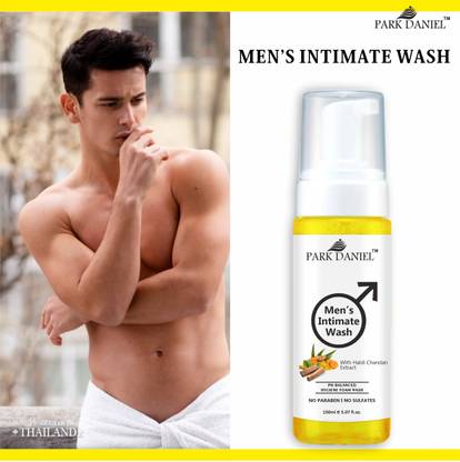 PARK DANIEL Men's Intimate Wash Maintain Ph Balance with Haldi Chandan Pack of 1 of 150ML
