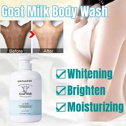CHITAAKSH Goat milk Mousse body wash whitening shower gel ANTI-AGEING GEL (300 ml)