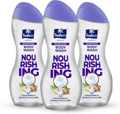 Parachute Advansed Nourishing Body Wash, Natural coconut Milk and Cocoa Butter, Hydrated Soft Skin