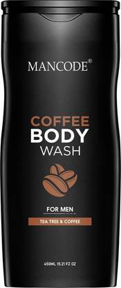 MANCODE Coffee Body Wash For Men| Tea Tree and Coffee| Nourishes Dull Skin| Removes Dead Skin| Contains Anti-Aging Agent, 450ml
