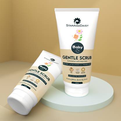 StarAndDaisy Baby Body Ubtan Scrub / Wash 0% SLS With Coconut Milk and Oats for Gentle Skin