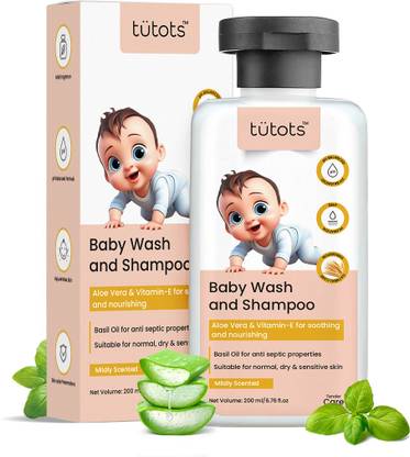 tutots Baby Body Wash and Shampoo | Natural Oats, Aloe Vera & Vitamin-E