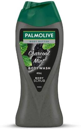 PALMOLIVE Body Wash for Men & Women Shower Gel with Natural Charcoal Powder and Mint Oil