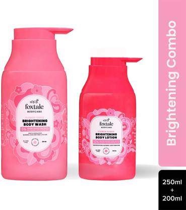 Foxtale Brightening Body Wash & Body Lotion SPF 30 | For Smooth & Glowing Skin
