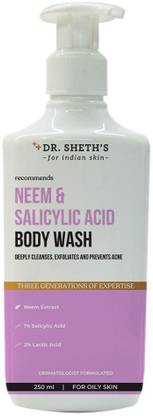 Dr. Sheth’s Neem & Salicylic Acid Body Wash For Back & Body Acne | 250 mL