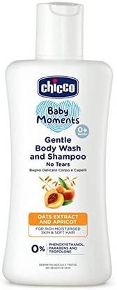 Chicco Baby Moments Gentle Body Wash And Shampoo with Natural ingredients, 200 ML