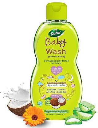 Dabur Baby Wash Tear Free |Contains Aloevera & Calendula | No Parabens & Phthalates