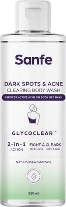 Sanfe Dark Spots & Acne Clearing Body Wash | Prevents Body Acne, Bumpy Skin