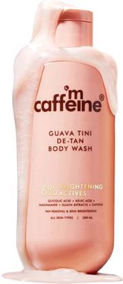 mCaffeine Detan Body Wash with 1% Glycolic, 5% Niacinamide-Kojic acid | Reduces Dark Spots