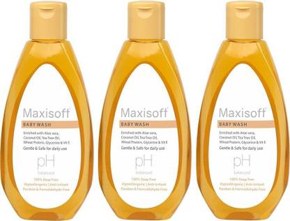 Maxisoft Skin Nourishing Baby Wash | Coconut Oil & Tea Tree Oil (100 ml - Pack of 3)