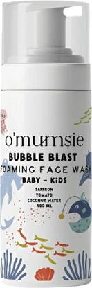 o'mumsie Baby & Kids Foam Face Wash with Saffron, Tomato, & Coconut Water (100 ml)