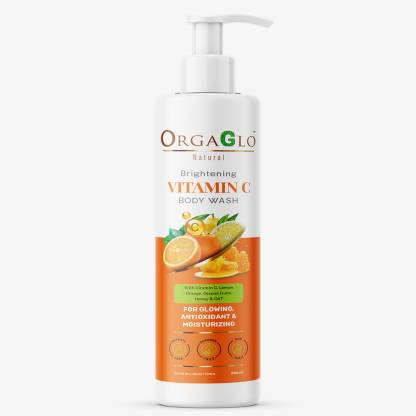 orgaglo Natural Vitamin C Body Wash with Vitamin C, Honey and Oat for Skin Brightening