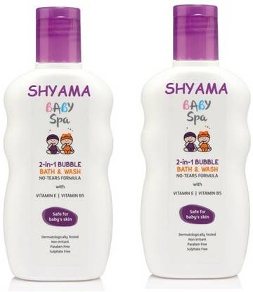 SHYAMA BABY SPA 2 IN 1 BUBBLE BATH & WASH NO TEARS WITH VITAMIN E PACK OF