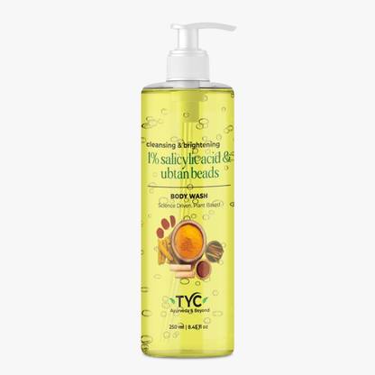 Tyc Ubtan Bodywash For Skin Brightening With 1% Salicylic Acid & Ubtan Beads