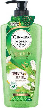 Ginvera World Spa Japanese Shower Scrub Green Tea & Tea Tree