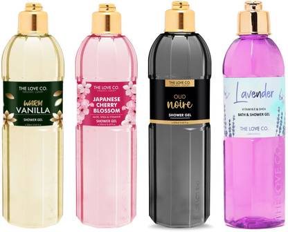 The Love Co. Oud Noir + Japanese Cherry Blossom + Warm Vanilla + Lavender Body Wash