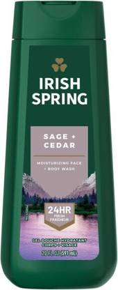 Irish Spring Sage & Cedar Moisturizing Face = Body Wash- 591 ML