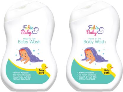 Fabie Baby Tear-Free Natural Baby Wash 200ml (Pack of 2)