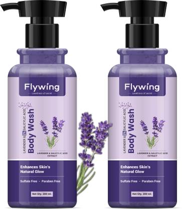 flywing Lavender & 2%Salicylic Acid Body Wash(COMBO) | Prevents Body Acne, Bumpy skin