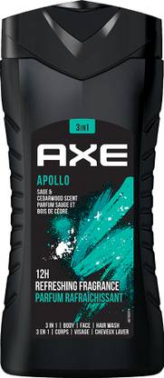 AXE Apollo 3 In 1 Body, Face & Hair Wash for Men, Long-Lasting Fragrance