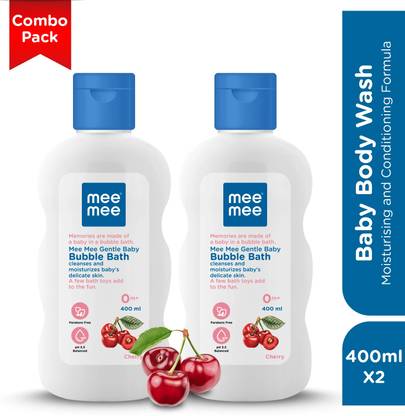 MeeMee Gentle baby Bubble bath cherry extracts, dermatological tested 2 X 400