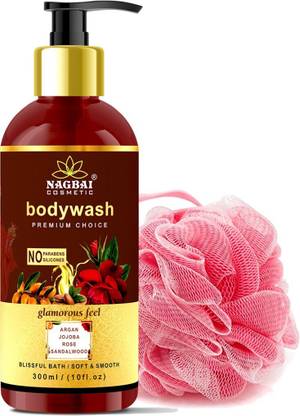 nagbai Deeply Nourishing Body Wash with (Rose,Sandlwood,argan & jojoba)