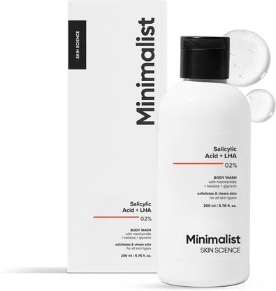 Minimalist Salicylic acid & LHA 2% Body Wash with Niacinamide, Betaine & Glycerin