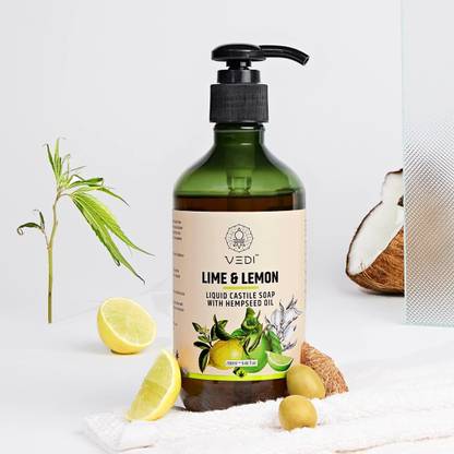 Vedi Lime & Lemon Castile Soap | Refreshing | Vegan | Hemp-Based | SLS & Paraben-Free