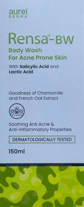 Aurelderma Rensa BW body wash for acne prone skin