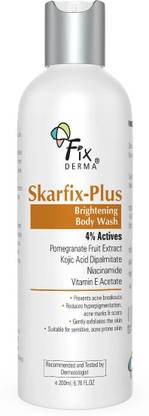 Fixderma Skarfix Plus Brightening Body Wash with 4% Actives with Kojic Acid & Niacinamide