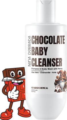 nina dorada Chocolate Baby Shampoo and Body Wash|No Harsh Chemicals|Nourishing|Ph 5.5