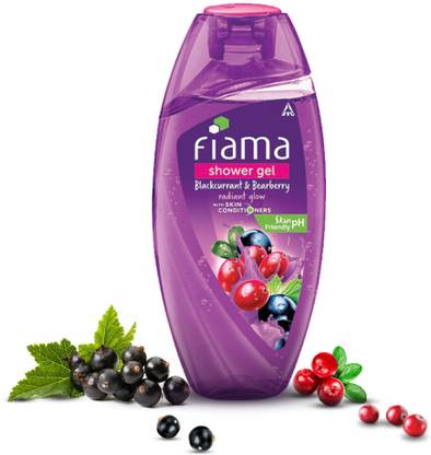 FIAMA Blackcurrant & Bearberry Body Wash Shower Gel, Moisturized Skin & Radiant Glow